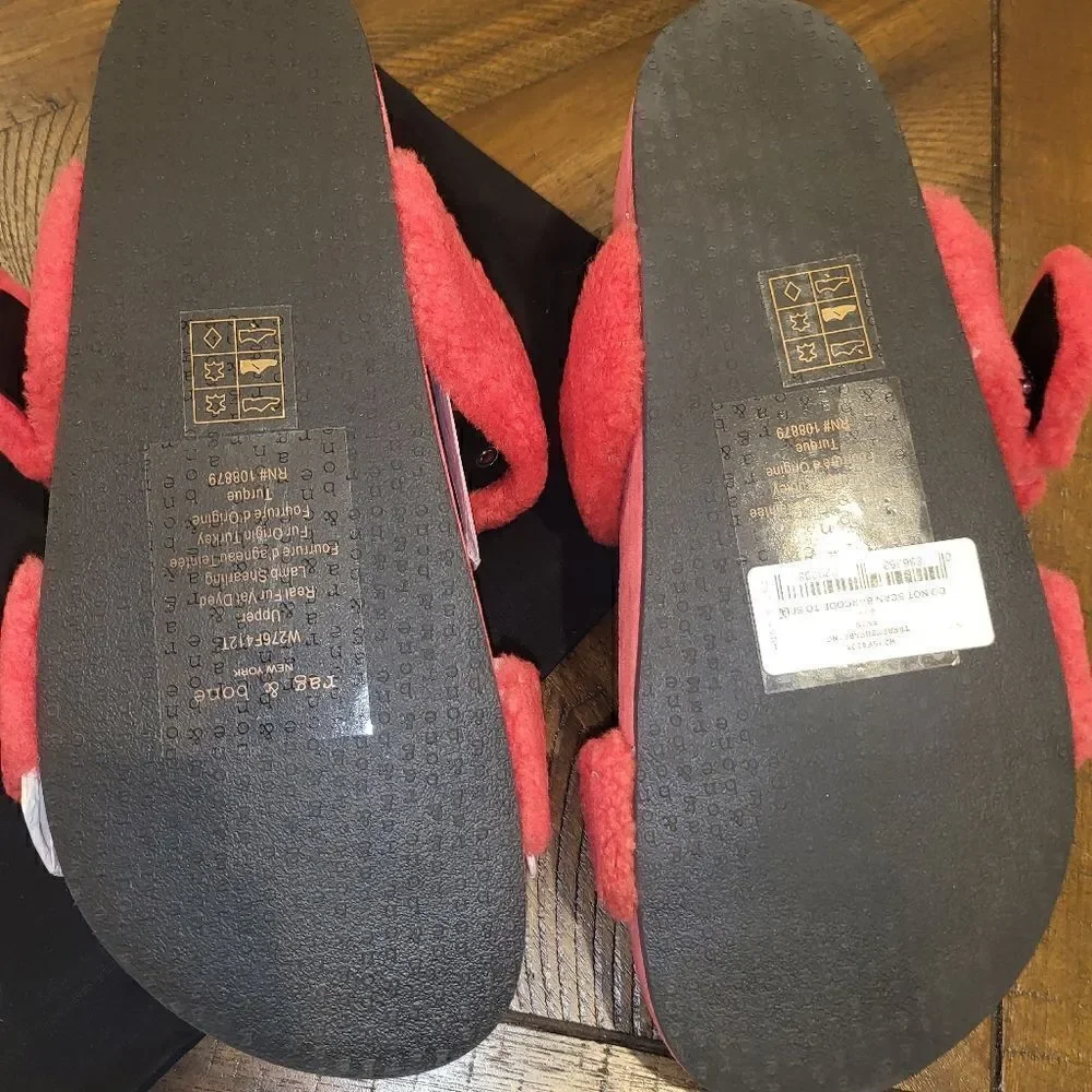 $395 MSRP rag & bone stacked platform sandals size 11 EU 41 red